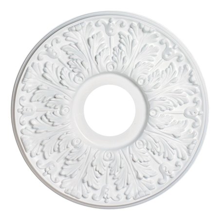 WESTINGHOUSE Ceiling Medallion 15.5In, Victorian Molded Plastic White Finish 7702800